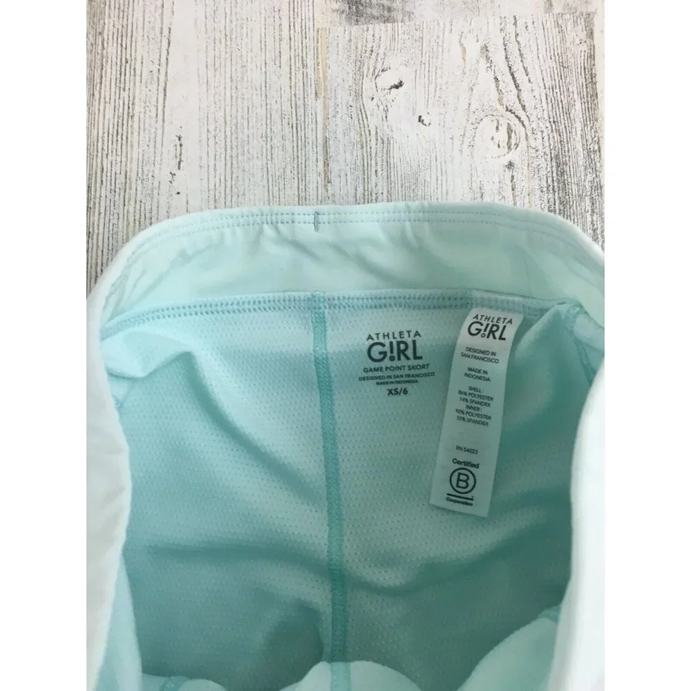 Athleta Girl Game Point Skort Size XS 6 Pale Mint
